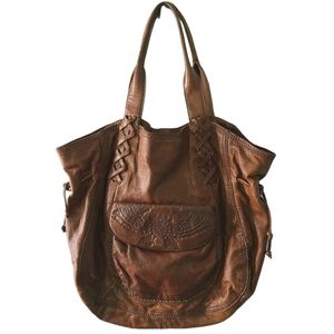 Lucky Brand Vintage Large Italian Leather Hobo Bag